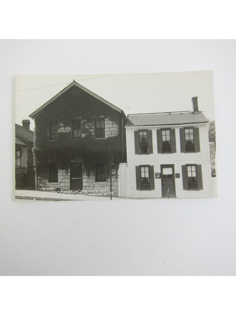 Real Photo Postcard RPPC Hannibal Missouri Mark Twain Boyhood Home Museum RARE